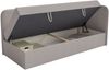 Selsey 'Calmmo' Jugendbett 90x200 mit Bettkasten, Chenille-Bezug, Kopfteil rechts, Dunkelbeige Bild 4
