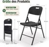 Sekey Klappstuhl 6er Set, Klappstühle aus Kunststoff und Metall, Campingstuhl Gartenstuhl Klappbar bis 150KG, Schwarz Holzoptik Bild 3