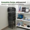 Sekey Klappstuhl 6er Set, Klappstühle aus Kunststoff und Metall, Campingstuhl Gartenstuhl Klappbar bis 150KG, Schwarz Holzoptik Bild 4