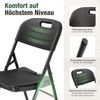 Sekey Klappstuhl 6er Set, Klappstühle aus Kunststoff und Metall, Campingstuhl Gartenstuhl Klappbar bis 150KG, Schwarz Holzoptik Bild 7