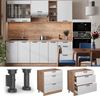 Küchenunterschrank Fame-Line Weiß Landhaus 80 cm mit 3 Schubladen, AP Anthrazit Vicco Bild 4