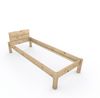 Pfostenbett "metallarm" Zirbe Holzbett "Daybett" 80 x 210cm 38cm Einzelbett Bild 1