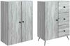 vidaXL Schrankset 2 pcs Grau Sonoma Holzwerkstoff 3416904 Bild 3