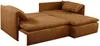 Vente-unique - TEODORA Sofa SamtStoff Rot - B 166 cm x H 91 cm x L 230 cm Bild 4