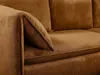 Vente-unique - TEODORA Sofa SamtStoff Rot - B 166 cm x H 91 cm x L 230 cm Bild 5