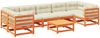vidaXL 8-tlg. Garten-Sofagarnitur mit Kissen Wachsbraun Kiefernholz 3299336 Bild 2