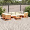 vidaXL 8-tlg. Garten-Sofagarnitur mit Kissen Wachsbraun Kiefernholz 3299336 Bild 3