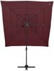 vidaXL Sonnenschirm mit Aluminium-Mast 4-lagig Bordeauxrot 250x250 cm 313824 Bild 2