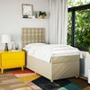 vidaXL Boxspringbett mit Matratze Creme 80x200 cm Stoff 3293426 Bild 5
