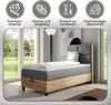 Best for Home Boxspringbett mit Bettkasten Trinity K-2 PLATE SINGLE inkl. 7 cm Topper (70x200 80x200 90x200 100x200 cm), Verschiedene Liefermöglichkeiten, TOP Preis-Leistungs-Verhältnis Bild 3
