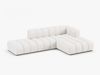 Micadoni Modulares Ecksofa offen Lupine 5-Sitzer Rechts Boucle Baloo Weiß Bild 2
