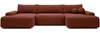 Vente-unique - DAVISO Sofa Stoff Rot - B 163 cm x H 87 cm x L 360 cm Bild 2