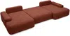 Vente-unique - DAVISO Sofa Stoff Rot - B 163 cm x H 87 cm x L 360 cm Bild 4