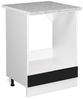 Herdumbauschrank R-Line Schwarz Hochglanz 60 cm , AP Marmor Vicco Bild 4