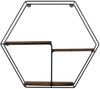 Wandregal, 'CM-004-SRK', 60 x 15 x 53, Schwarz, Nussbaum Bild 4