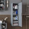 Roomart LYCIA-120 Badmöbel - nur Hochschrank - H 114 x B 32 x T 35 cm • Grau Bild 4