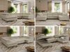 MKS Möbel 'Pablo U-Form' Wohnlandschaft mit Bettkasten, Beige, Samt, ohne Topper Bild 2