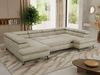 MKS Möbel 'Pablo U-Form' Wohnlandschaft mit Bettkasten, Beige, Samt, ohne Topper Bild 5