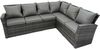 Fimous Hoher Rücken Rattan Ecksofa Set Länger Couchtisch Gartenmöbel Dunkelgrau rechte Option mit Extra Sessel Bild 3
