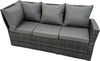 Fimous Hoher Rücken Rattan Ecksofa Set Länger Couchtisch Gartenmöbel Dunkelgrau rechte Option mit Extra Sessel Bild 5