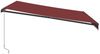 vidaXL Markise Manuell mit LEDs Weinrot 400x300 cm 3310187 Bild 5