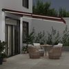 vidaXL Markise Manuell mit LEDs Weinrot 400x300 cm 3310187 Bild 3
