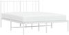 vidaXL Bettgestell mit Kopfteil Metall Weiß 120x200 cm 352527 Bild 5