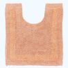 Homescapes Premium WC-Vorleger apricot, Baumwoll-Badematte 50x55 cm mit Wende-Design, WC-Teppich mit Ausschnitt Bild 4