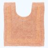 Homescapes Premium WC-Vorleger apricot, Baumwoll-Badematte 50x55 cm mit Wende-Design, WC-Teppich mit Ausschnitt Bild 5