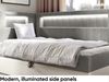 MEBLINI Kinderbett mit Bettkasten GARETH 3 100x200 Links – H3/Grau Samt Gepolstert Einzelbett mit Matratze - Polsterbett mit Stauraum - Bett mit Kopfteil – Stauraumbett Bild 3