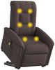 vidaXL Massagesessel mit Aufstehhilfe Dunkelbraun Stoff 3303269 Bild 2