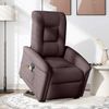 vidaXL Massagesessel mit Aufstehhilfe Dunkelbraun Stoff 3303269 Bild 3