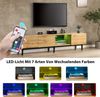 Moderner TV-Schrank mit Holzmaserung, variable LED-Leuchten, 175 (L) x 31 (W) x 41 (H) cm Bild 5