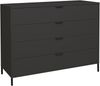 Schubkastenkommode >Bonnie< in anthrazit matt lack - 119x101x45cm (BxHxT) Bild 2