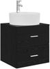 vidaXL Badezimmermöbel-Set 4 pcs Schwarze Eiche Ingenieurholz und Glas 3406904 Bild 5