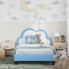 vidaXL Kinderbettgestell mit Kopfteil Blau 90 x 190 cm PU 42011182 Bild 3