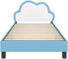 vidaXL Kinderbettgestell mit Kopfteil Blau 90 x 190 cm PU 42011182 Bild 5