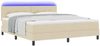 vidaXL Boxspringbett mit Matratze mit LED Creme 180 x 200 cm Stoff 3342231 Bild 3