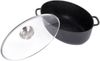 Alu Guss Oval Bräter ø38cm Induktion Topf Schmortopf Marmorbeschichtung Bild 2