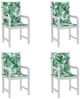 vidaXL Niedriglehner-Auflagen 4 Stk. Blattmuster Stoff 361311 Bild 4