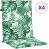 vidaXL Niedriglehner-Auflagen 4 Stk. Blattmuster Stoff 361311 Bild 2