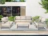 MeXo Gartenlounge-Set XXL Gartenmöbel Set Aluminium Outdoor, (Gartenmöbel Set, 5-tlg, 1×3-Sitzer Sofa, 1×2-Sitzer Sofa, 2×Sessel, 1×Tisch, 14×Auflagen), wetterfest Sitzgruppe Essgruppe Gartengarnitur für 6-7 Personen, Beige Bild 2