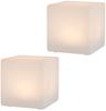 2x LED Solarleuchte, Würfel, LxH 20x20 cm Bild 2