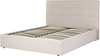 Bett mit Stauraum LORIENT 160 x 200 cm Stoff Beige Bild 5
