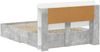 vidaXL Bettgestell mit Stauraum Betongrau 150 x 200 cm Holzwerkstoff 3433879 Bild 5