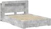 vidaXL Bettgestell mit Stauraum Betongrau 150 x 200 cm Holzwerkstoff 3433879 Bild 2