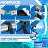 KESSER® Pool Aufroller Premium Aufrollsystem 1,05m - 6,15 m für Solarplane | mobiles Aufrollvorrichtung für Poolplane & Abdeckung inkl. Bänder, Bürste & Handschuhe | witterungsbeständiges Material Silber / Weiß Bild 5