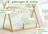 Niedriges Tipi-Kinderbett, Holzbett 90x200 Kiefer natur lackiert, Zubehör wählbar V-60.27-09ohne Zubehör Bild 3