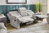 3-Sitzer-Relaxsofa Federkern mit Liegefunktion Dreier-Couch Stoff Chenille Grau Bild 5