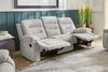 3-Sitzer-Relaxsofa Federkern mit Liegefunktion Dreier-Couch Stoff Chenille Grau Bild 3